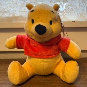 NWT Fisher-Price Mattel Disney Winnie the Pooh Yellow and Red Plush Toy 2001 Y2K